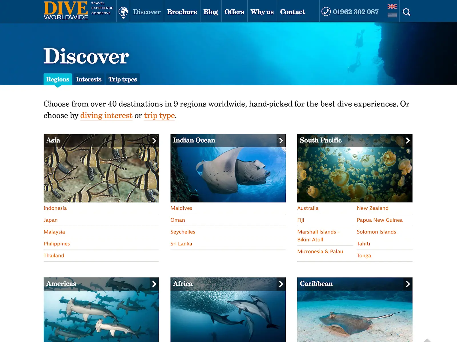 Dive Worldwide website